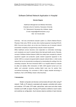 Software Defined Network Application in Hospital
