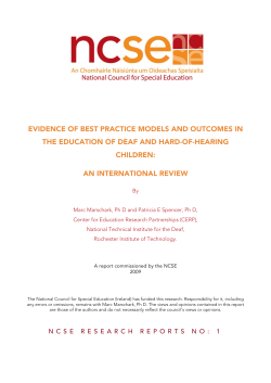 evidence of best practice models and outcomes in the education of