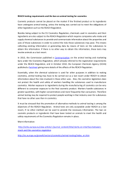REACH testing requirements and the ban on animal testing for