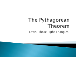13-4 The Pythagorean Theorem