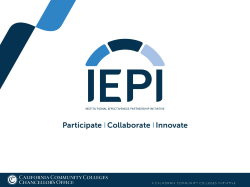 Institutional Effectiveness Partnership Initiative