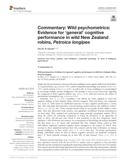 Commentary: Wild psychometrics: Evidence for `general` cognitive