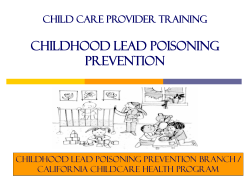 Child Care Lead Poisoning Prevention