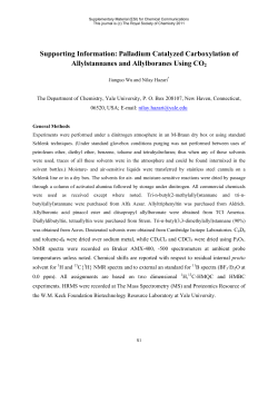 Palladium Catalyzed Carboxylation of Allylstannanes and