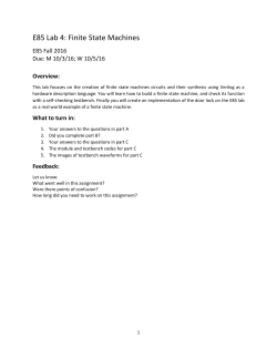 E85 Lab 4: Finite State Machines