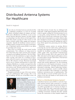 Distributed Antenna Systems for Healthcare