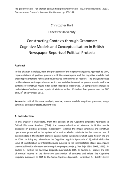 Constructing Contexts through Grammar: Cognitive Models and
