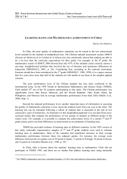 Learning rates and mathematics achievement in Chile