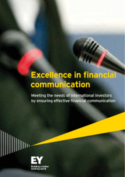 Excellence in financial communication