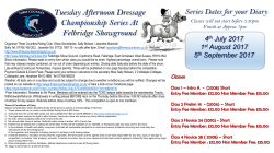 Dressage Series 2017 - Three Counties Riding Club