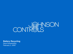 JCI Recycled Battery program - Suppliers Partnership for the