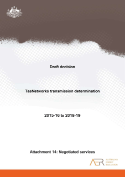 Draft decision TasNetworks transmission determination