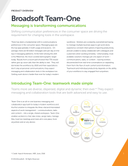 Team-One Solutions Brief
