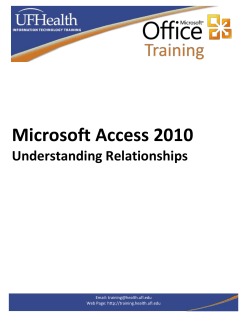 Enforce Referential Integrity - UF Health Information Technology