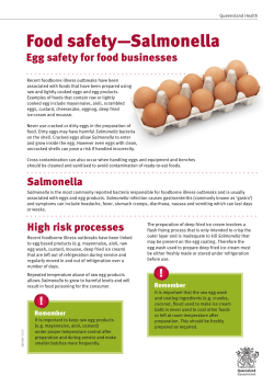 Food safety&mdash;Salmonella
