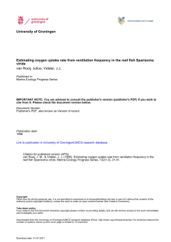 University of Groningen Estimating oxygen uptake rate from