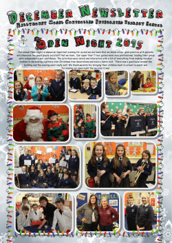 Our annual Open Night is always an important evening for us and