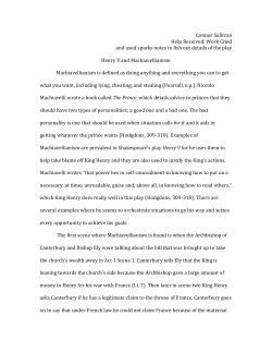 Connor Sullivan Help Received: Work Cited and used sparks notes