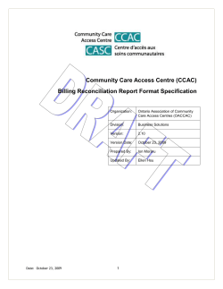 Billing RA Report Format Specification