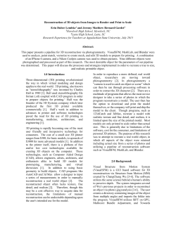 This paper presents a pipeline for 3D reconstruction via