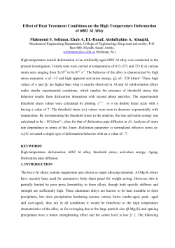 Effect of Heat Treatment Conditions on the High Temperature