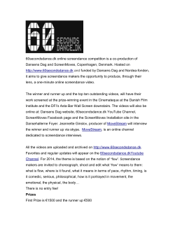 60secondsdance.dk online screendance competition is a co