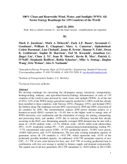 (WWS) All- Sector Energy Roadmaps for 139 - &eacute;nergie