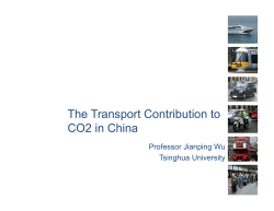 The Transport Contribution to CO2 in China