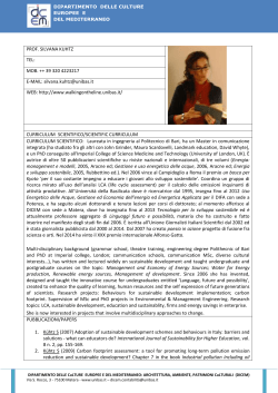 PROF. SILVANA KUHTZ TEL: MOB. ++ 39 320 4223217 E‐MAIL