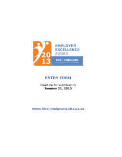 Award Criteria - Hire Immigrants Ottawa