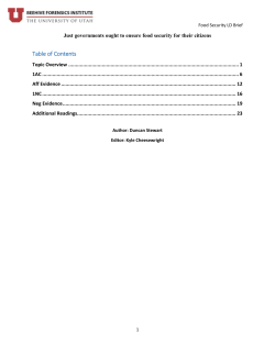 Just governments ought to ensure food security