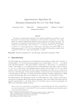 Approximation Algorithms for Maximum Independent Set of a Unit