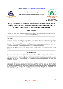 Study of some ethno botanical plants used by traditional