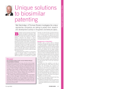 Unique solutions to biosimilar patenting