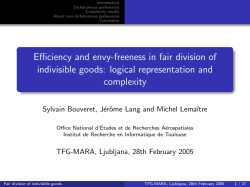 Efficiency and envy-freeness in fair division of