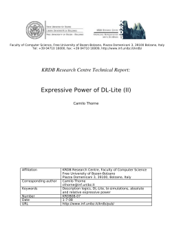 Expressive Power of DL-Lite (II) - Computer Science