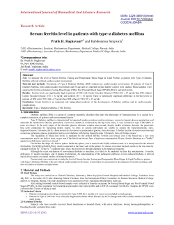 Serum ferritin level in patients with type
