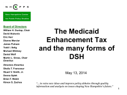 Medicaid Enhancement Tax and Policy Options