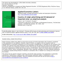 Applied Economics Letters Country of origin advertising and US