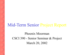 Mid-Term Senior Project Report