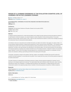 design of a learning experience at the evaluation cognitive level of