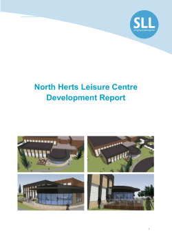 Social and Economic benefits of the North Herts Leisure Centre