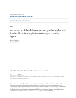 An analysis of the differences in cognitive styles and levels of