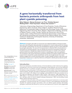 A gene horizontally transferred from bacteria protects arthropods