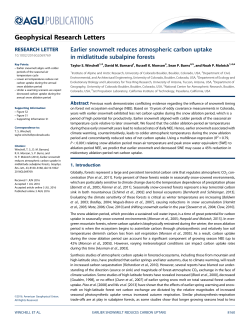 Earlier snowmelt reduces atmospheric carbon uptake in mid