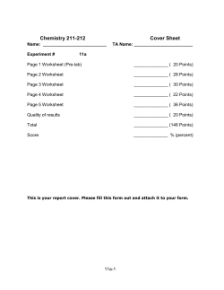 Experiment 11a - Bryn Mawr College