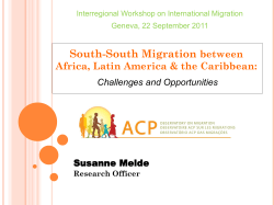 Migration and the MDGs from a South-South perspective