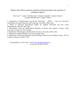 Mental states follow quantum mechanics during perception