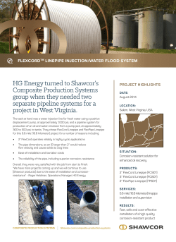HG Energy turned to Shawcor`s Composite Production Systems