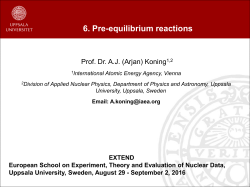 Pre-equilibrium reactions